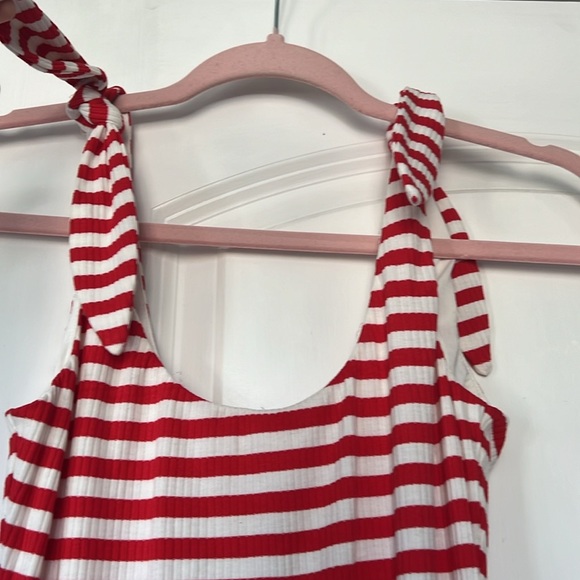 ✨ New Lovers and Friends Red and White Striped Mini Dress - Picture 2 of 4